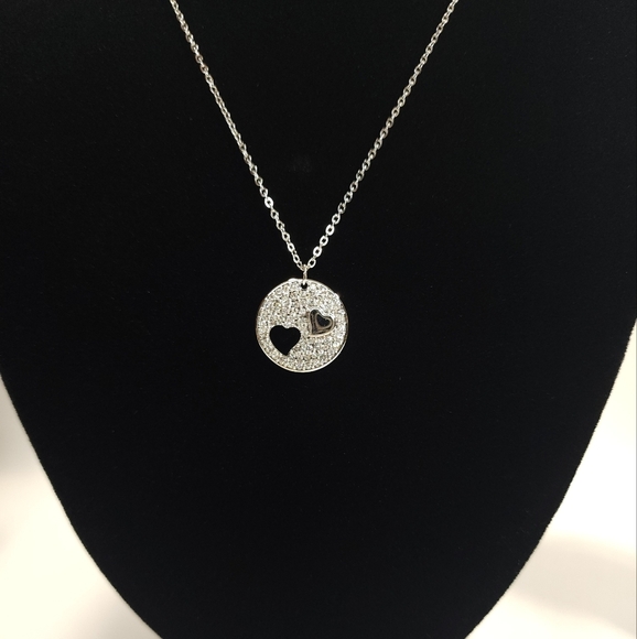 Swarovski Metropolis Pendant Necklace Silver Open Heart Retied - Picture 5 of 9